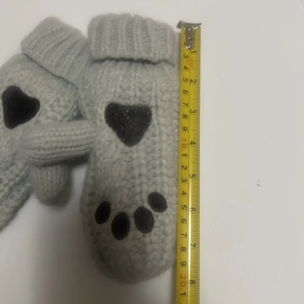 KIDS PAW MITTEN PALE GREY‎